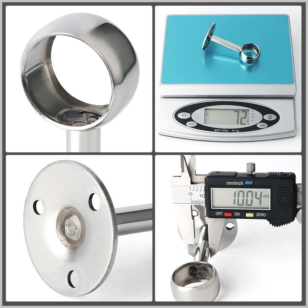 Flange bracket shower curtain rod fixing seat tube bracket stainless steel closet rod flange round tube bracket