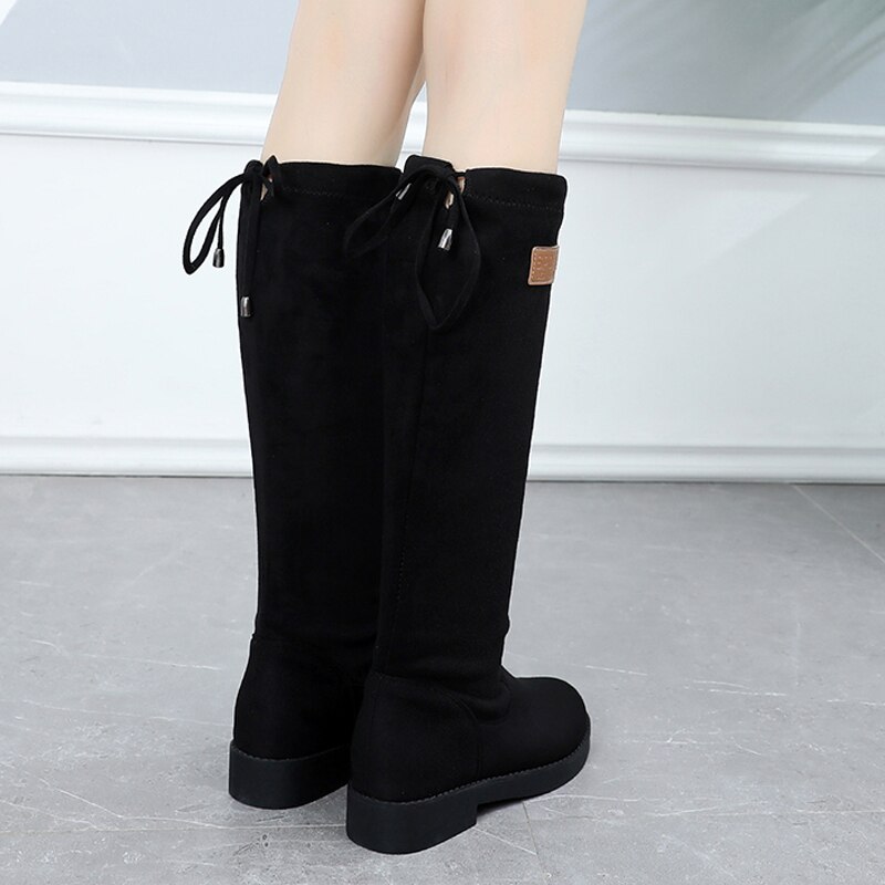 Bottes en caoutchouc pour femmes Sexy cuisse talons hauts Sexy chaussures d'hiver bout rond automne chaussures de luxe concepteur pluie basse