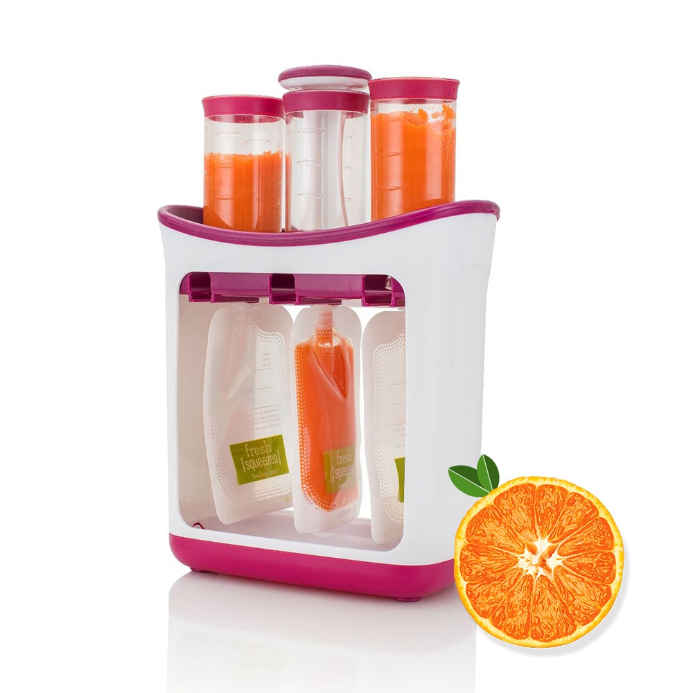 Baby Food Maker Food Squeeze Station Infant Feeding Containers Storage Kids Fruit Puree Packing Machine Toddler Solid Juice Make
