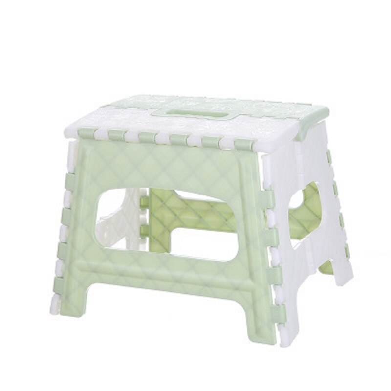 Plastic Folding Step Stool Home Train Outdoor Storage Foldable Outdoor Storage Foldable Kids Holding Stool Camping: Green