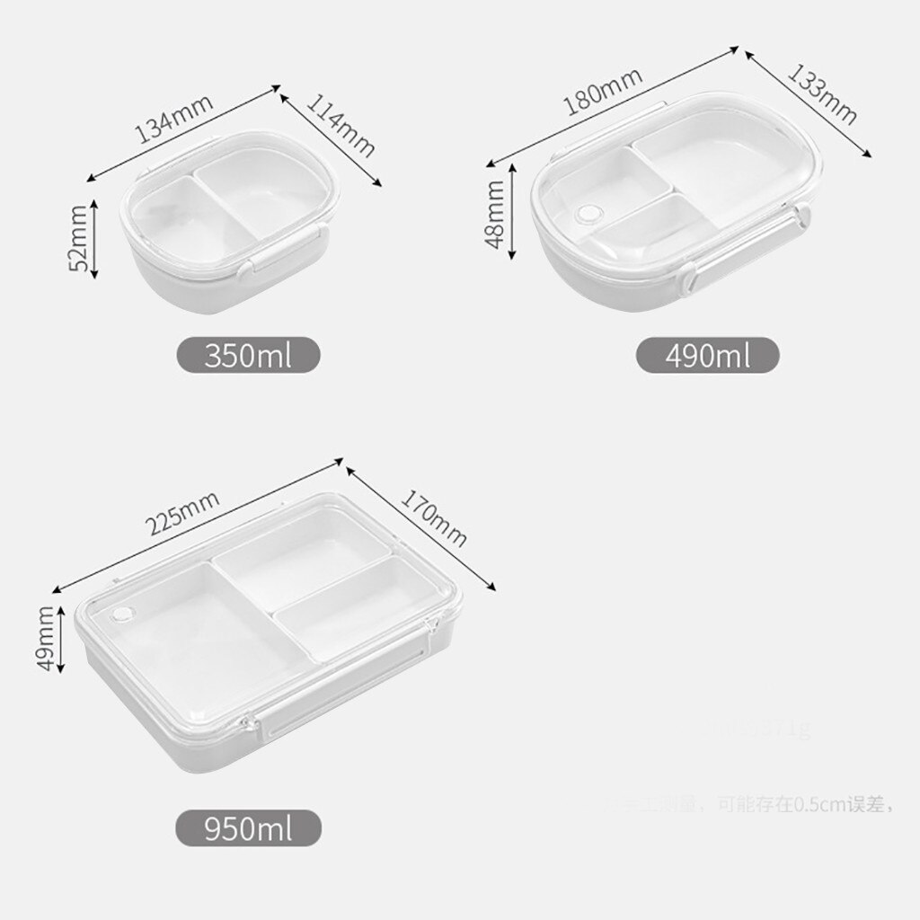 Microwave Portable Compartment Lunch Box Container Leakproof School Food Storage Box For Kids Adult Case Dinner Organizer: S