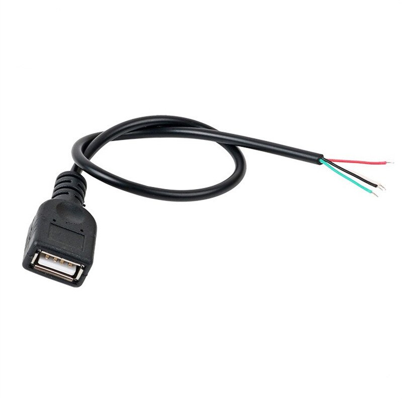 30cm strömförsörjningskabel 2 stift usb 2.0 a hona hane 4 stifts ledningsjack laddare laddningssladd förlängningskontakt själv 5v linje: Usb hona 4 stift
