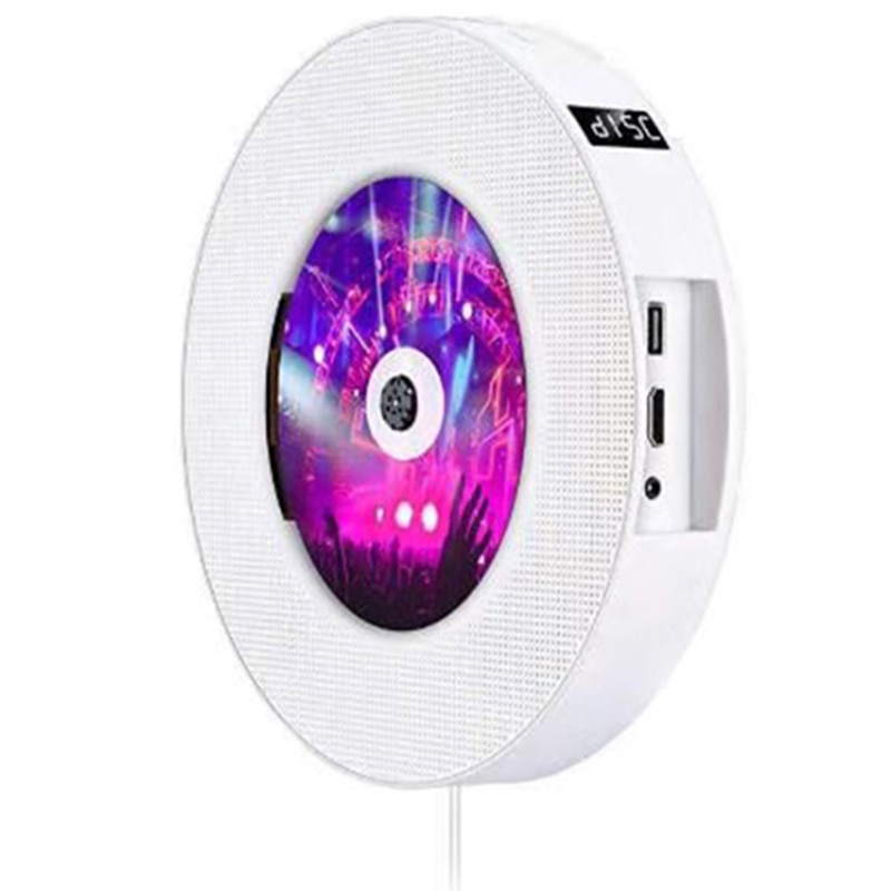Reproductor de DVD portátil de pared con Bluetooth, altavoz de alta fidelidad con pantalla LED USB o Radio FM con Control remoto incorporado en enchufe de la UE
