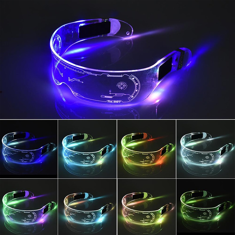 LED Gläser EL Draht Neon- Partei Leuchtende LED Gläser Licht hoch Gläser Rave Kostüm Party Dekor Cyberpunk Brille LED Spielzeug