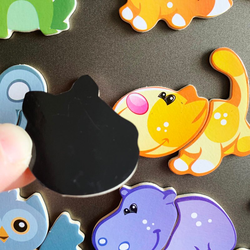 12PCS/LOT. Giraffe Sika deer crocodile Panda Turtle animals flowers soft magnet White blackboard magnet Kindergarten crafts OEM