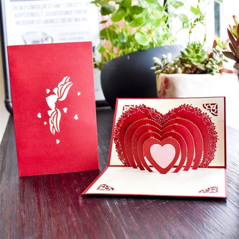 3D Flower Trees Shape Pop-Up Greeting Cards For Valentine's Day Year Mother's Day Happy Birthday Cards Girlfriends: 3
