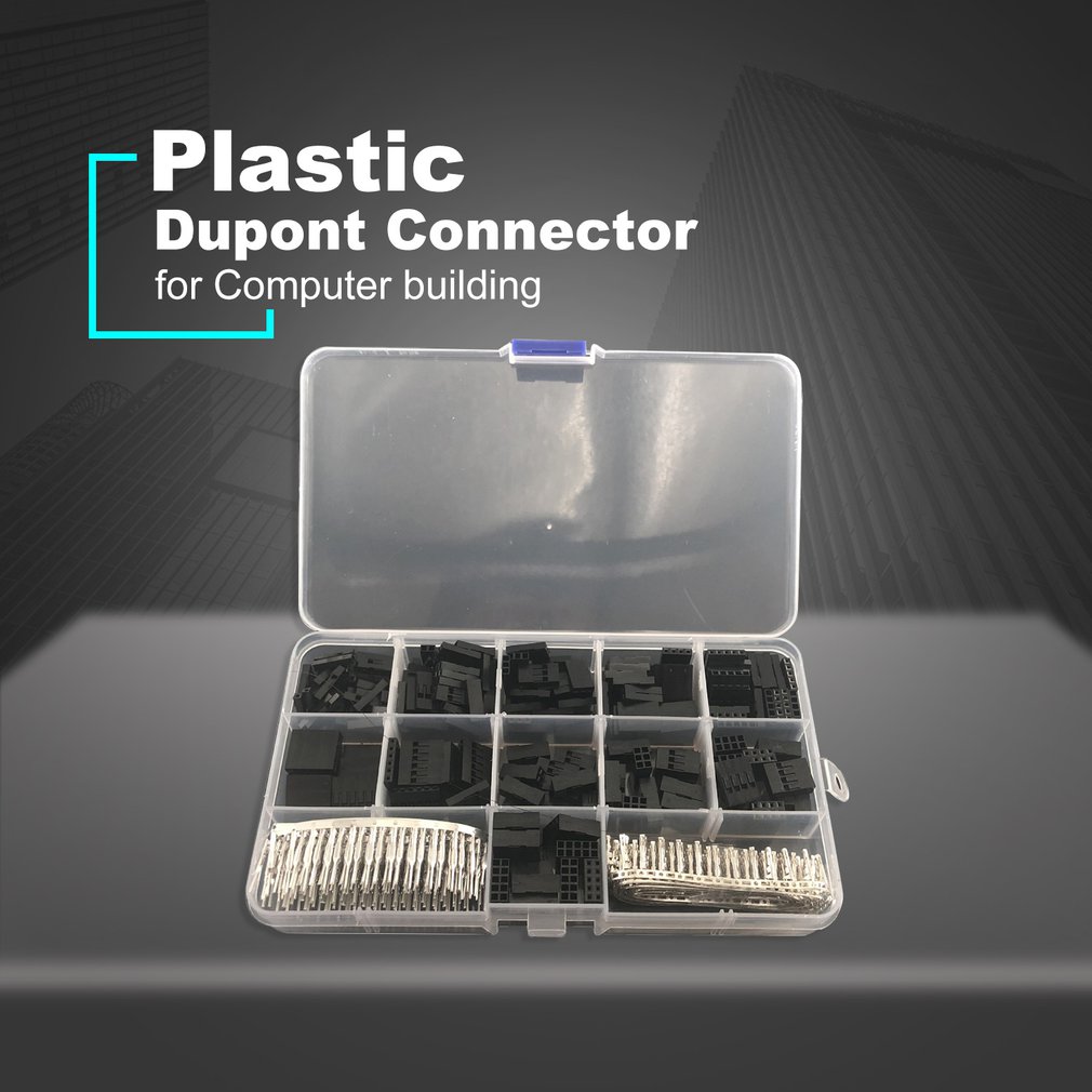 Housing Dupont Connector 620pcs 2.54mm Pitch Jst Sm 1~6 Pin Header Male