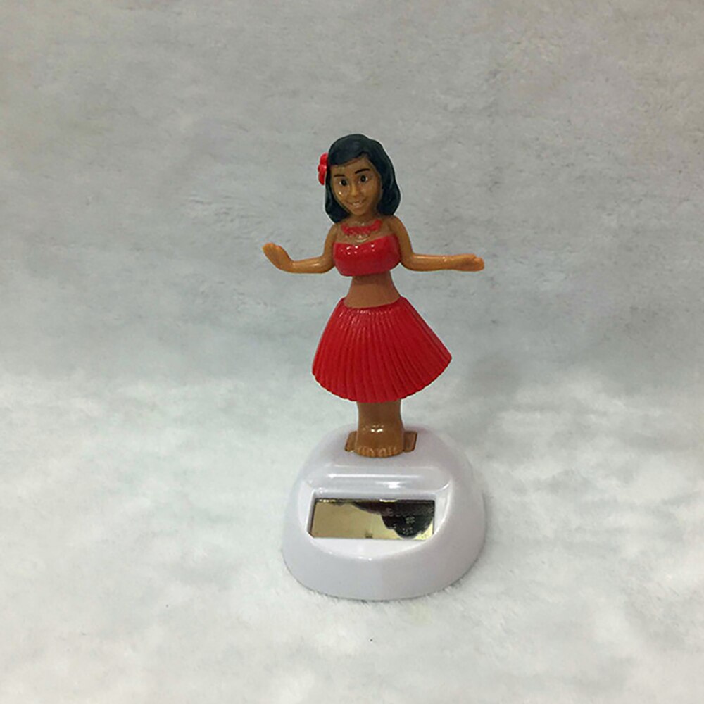 Ozdoba samochodu dekoracje samochodowe taniec Hula dziewczyna wahadłowy bobble zabawki prezenty wnętrze auta Dom dekoracje akcesoria dziewczęce słoneczne: Czerwony