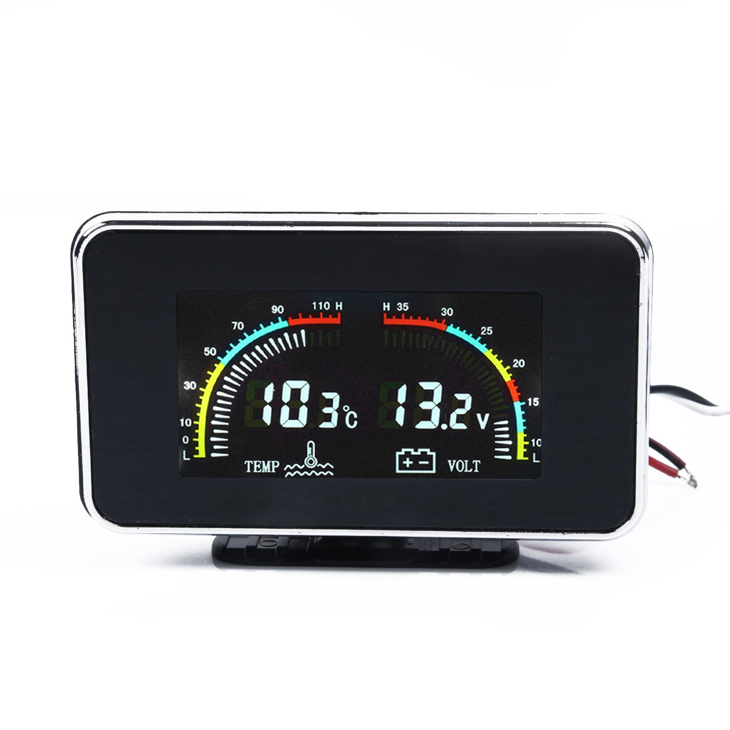 12V/24V Water Temp Gauge Auto Sensor Digitale Display Temperatuur Oververhitting Kits Volt Universele 3 Digit