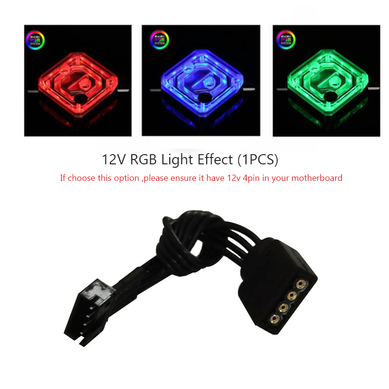 Bykski CPU Water Block Compatible Ryzen 7,5,3,AM4 AM3+,AM3,AM2+,AM2,FM2+,FM2,FM1 ,Processor Cooler,CPU-XPR-C-M: 12V Sync Motherboard