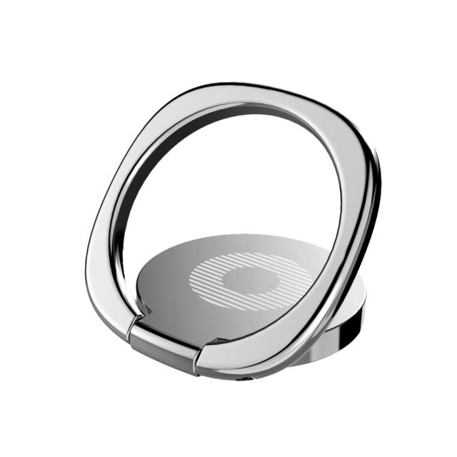 Mini 360 Grad Finger Ring Halfter Metall Telefon Stehen Smartphone Halterung für Xiaomi Redmi Hinweis 8 iPhone 7 8 X praktisch: Silber-