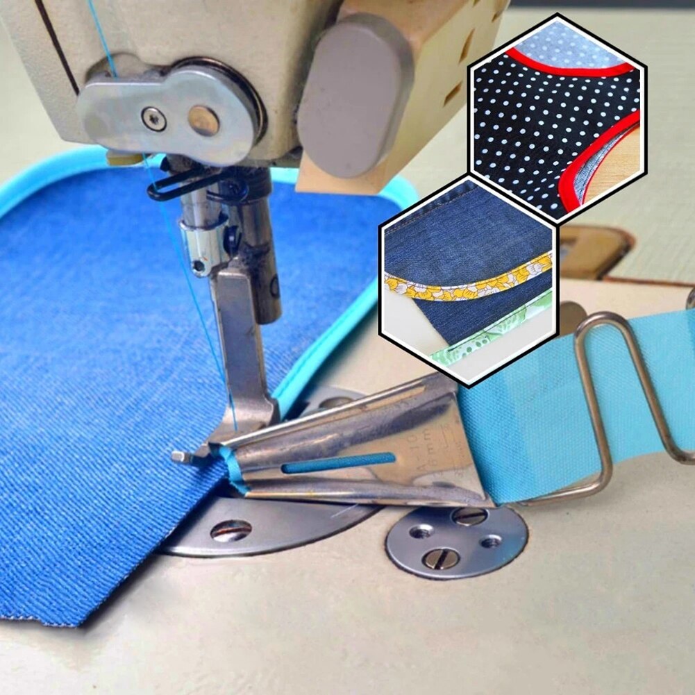 Right Angle Binder Foot Four-Fold For Lockstitch Machine Right Angle Curve Edge Universal Rustproof Metal Binder Foot