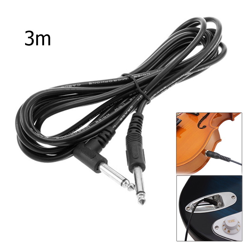 3m/10 fod guitar-amp elektrisk guitar kabel stereo 6.5mm ledning adapter forstærker afskærmet støjreduktion bas guitar kabel