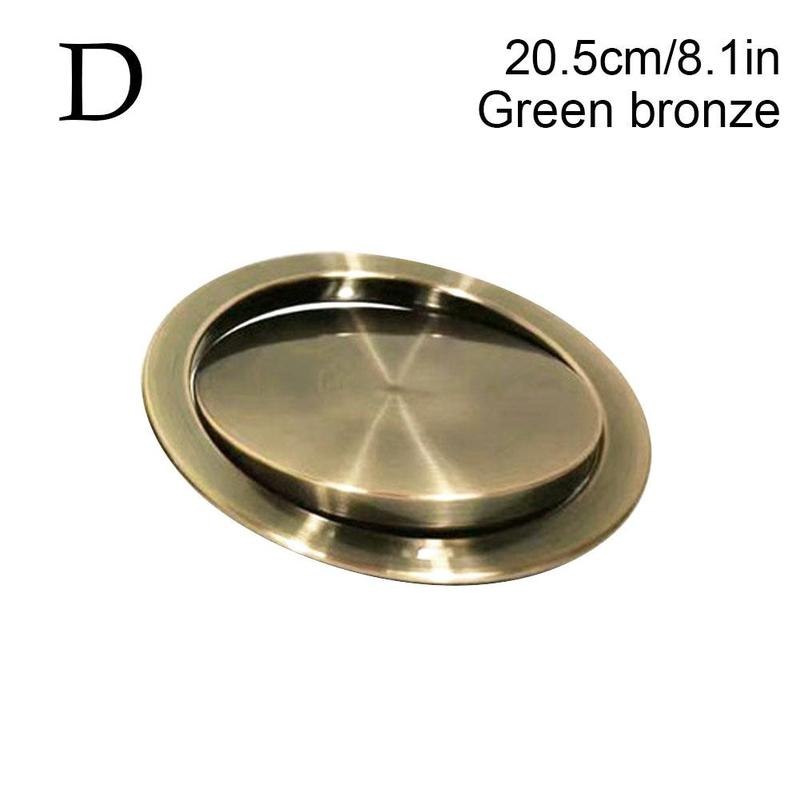 Steel Flap Flush Recessed Built-in Balance Swing Flap Kitchen Garbage Top Bin Trash Counter Can Ashcan Cover Lid G0p3: Green bronze 