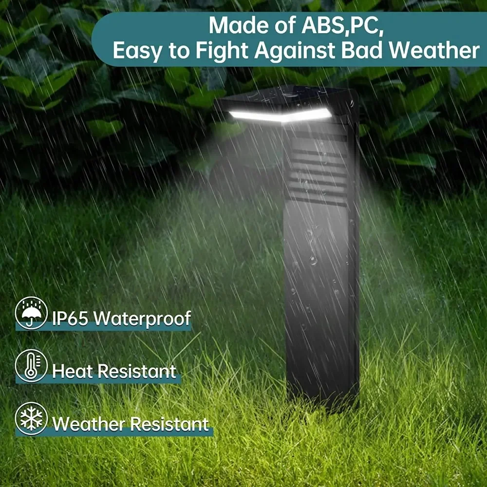 Lampe solaire LED imperméable conforme à la norme IP64, éclairage d'extérieur, luminaire décoratif, lumière blanche chaude, idéal pour un jardin, une pelouse ou une cour