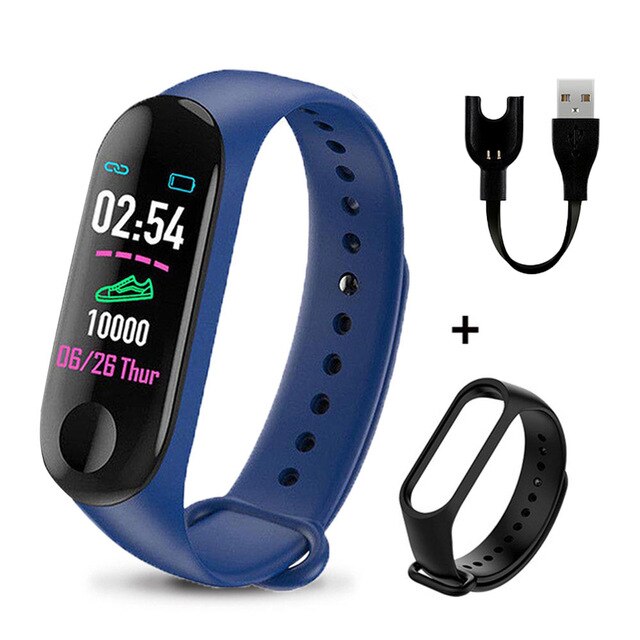 M3 Plus Smart Polsband Smart Armband Fitness Tracker M3plus Smart Band Hartslag Activiteit Armband Sport Smart Horloge Band: Lavendel