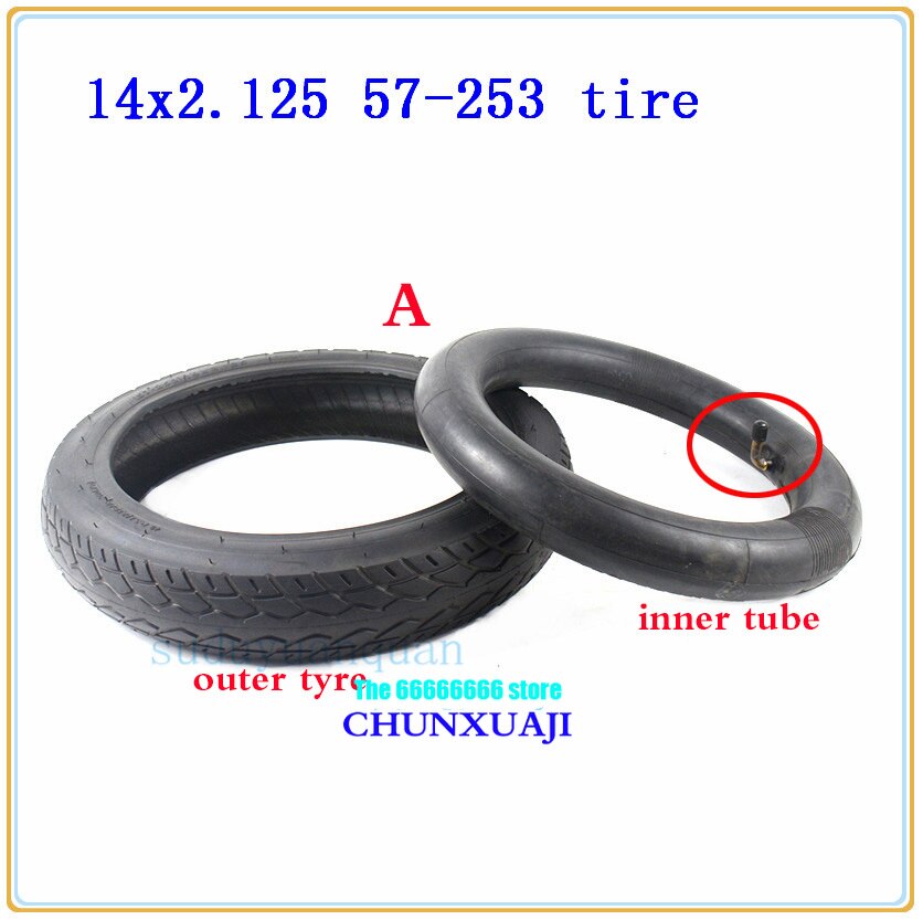 57-253 tube 14x2.125 tire fits for Folding electric bicycle, children's bicycle,e-Bike 14*2.125 tyre inner tube 14'' wheel tyre