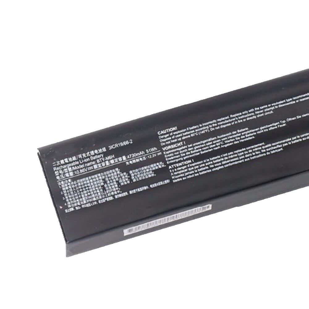 10.86V 4730Mah 51wh BTY-M6H Originele BTY-M6H Laptop Batterij Voor Msi GL62M GL72 GP62 GP62MVR GP72 GE62 GE72 MS-16J1