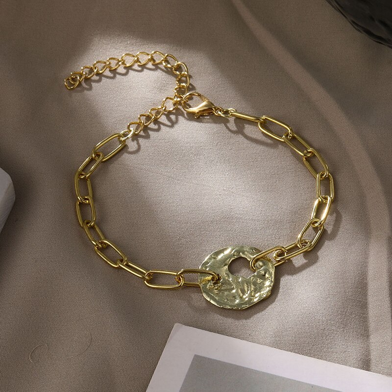 DAXI Boho Braccialetti D'oro per Le Donne Della Perla di Modo punk Della Catena Del Braccialetto Delle Donne Accessori Dei Monili per Le Donne del Regalo Del Braccialetto Pendenti E Ciondoli: IFS001105-6