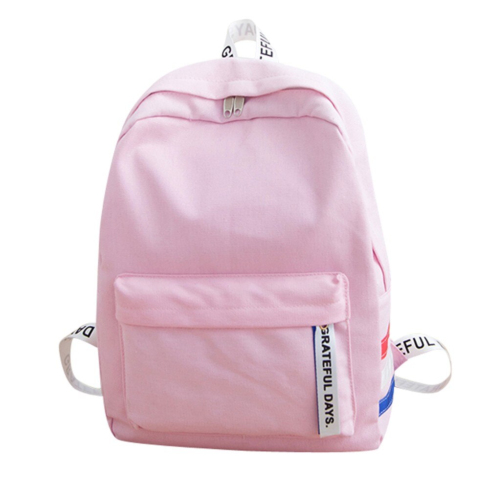 Unisex Canvas Women Men Backpack Preppy Style Student Backpack School Shoulder Backpack Handle Bag