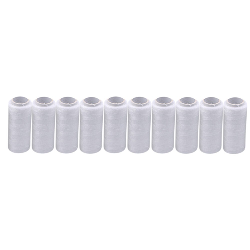 Ellenmar 10 Pcs Jeans Thread Set Sewing Thread Kit Sewing Machine Thread Cross-stitch Embroidery Threads For Sewing Craft Thread: White