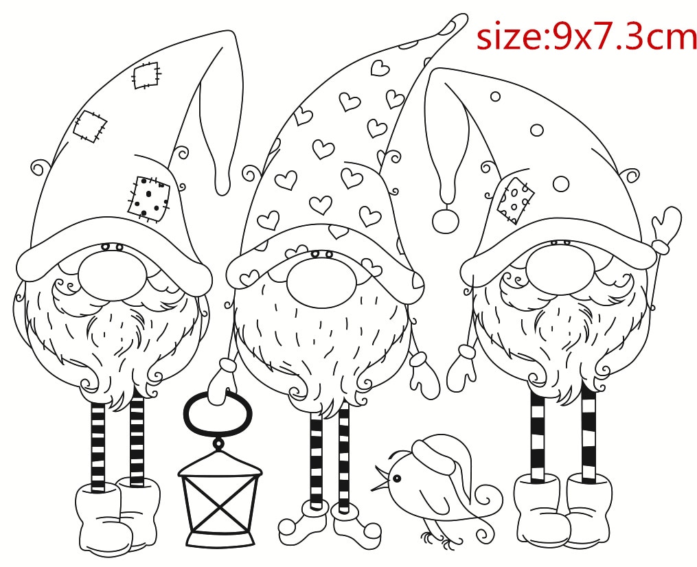 Santa Claus Transparent Silicone Stamp And metal die/Seal for DIY scrapbooking/photo album Decorative clear stamp sheetstampons