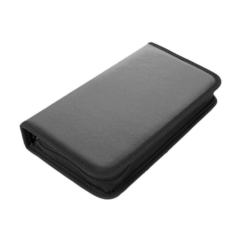 80/40Pcs Large Capacity Disc CD DVD VCD Wallet Storage Organizer Case Holder Album Box Cases with Zipper Bags CD Box Accessories: green