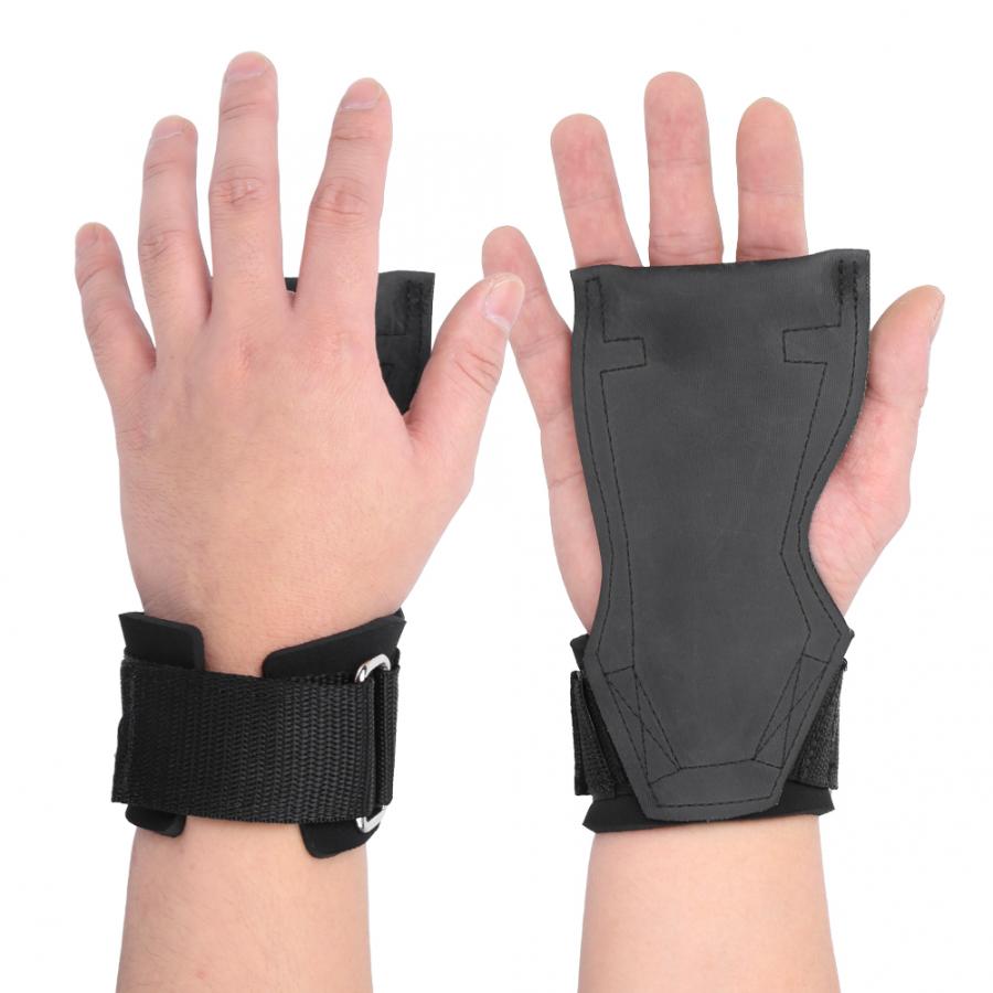 1 Pair Weight Lifting Grip Pads Rubber Anti-Skid Gym Gloves Grips Pull-Up Training Barbell Dumbbell Weightlifting Grip Pads
