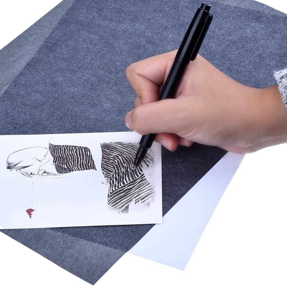 100 PCS of A4 Carbon Paper Carbon Paper Transfer Paper Erasable Tracing Paper Art Paper Office Painting Accessories
