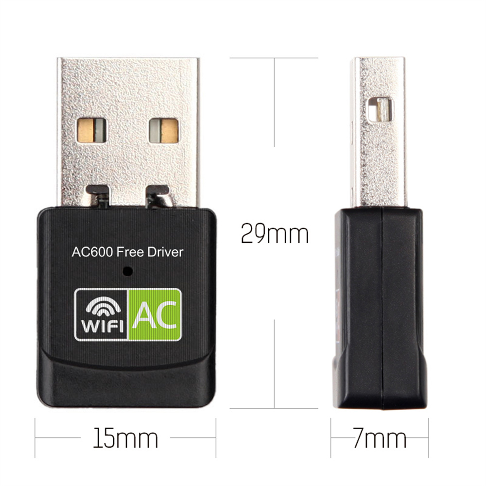 USB WiFi Adapter Wireless AC600 Ethernet Dongle 5Ghz Lan USB2.0 Wi-Fi Free Driver PC Wi Fi Receiver AC Network Card