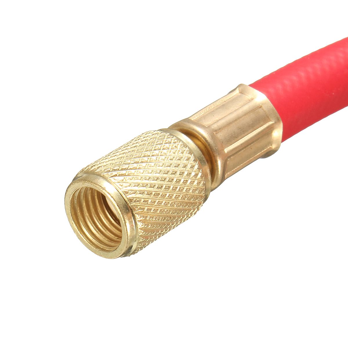 Tubo de refrigeración adaptador de recarga de 90CM R134A Carga de coche manguera de refrigerante 14MM para R410a R22 R12 1/4 "SAE aire acondicionado
