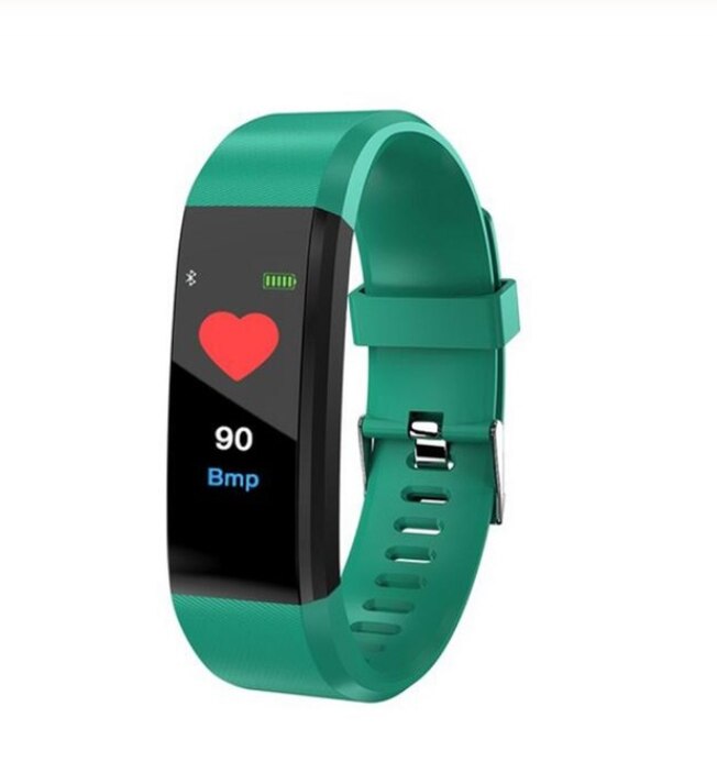 Sport Smart Horloge Armband Hartslag Bloeddruk Mannen Smart Horloges Android Fitness Tracker Smart Polsband: green