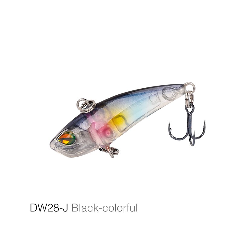 TSURINOYA leurre de pêche VIB DW28 coulant l'eau hiver glace gabarit leurre 40mm 3.8g tête de plomb en plastique Vibration Wobblers basse appât dur: DW28-J