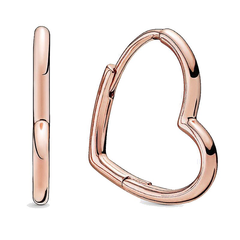 925 Sterling Zilveren Asymmetrische Alluearring Hart Spirituele Veren Kleine Harten Van Pan Earring Voor Vrouwen Mode-sieraden: 11