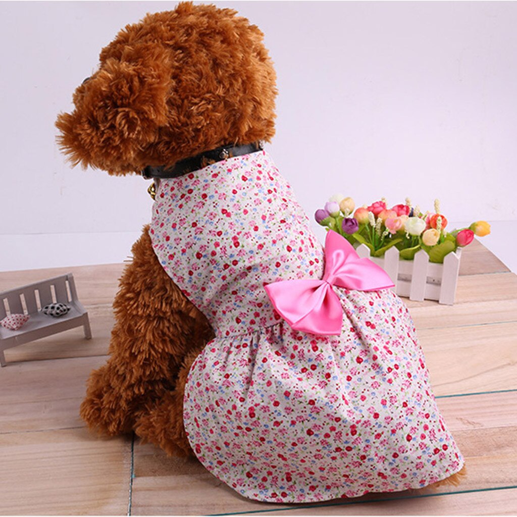 Hond Kleding Voor Kleine Honden Luxe Hond Puppy Zomer Dieptepunt Shirt Jurk Kleding Shirt Kat Strikje Jurk Ubranka dla Psa