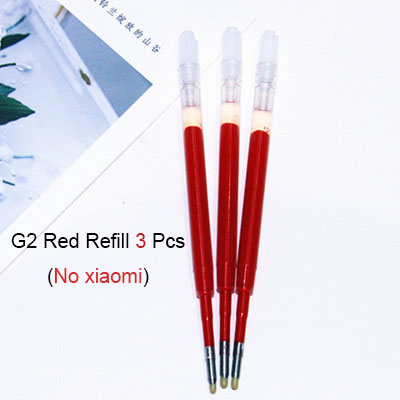 In Voorraad Originele Xiaomi Mijia Metalen Zilver Teken Pen 0.5Mm Pen Ondertekening Premec Glad Zwitserland Refill Mikuni Japan Inkt: G2 Red Refill 3pcs