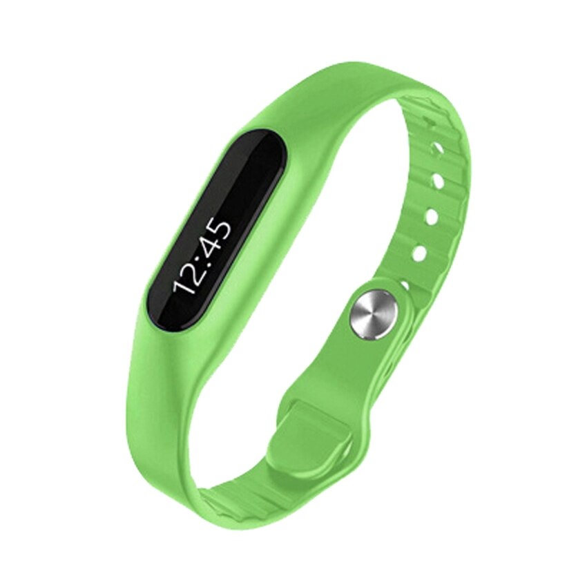 E06 Smart Healthy Bracelet Waterproof Pedometer Tracker Bracelet Fitness Sleep Tracker Bluetooth Watch for Iphone Android: Green
