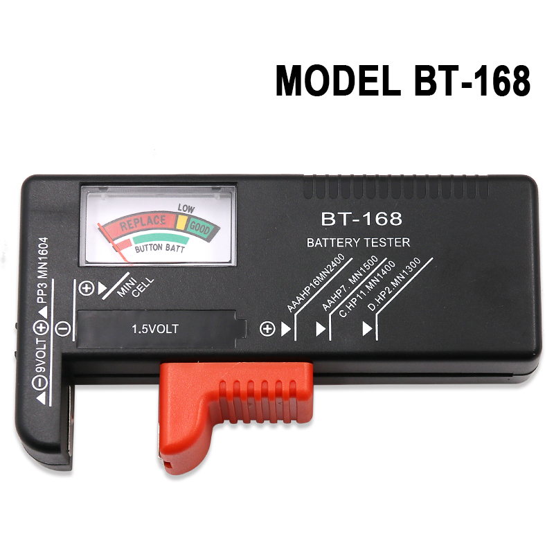 BT-168 Aa/Aaa/C/D/9V/1.5V Batterijen Universal Knoopcel Batterij Kleur gecodeerde Meter Geven Volt Tester Checker BT168 Power