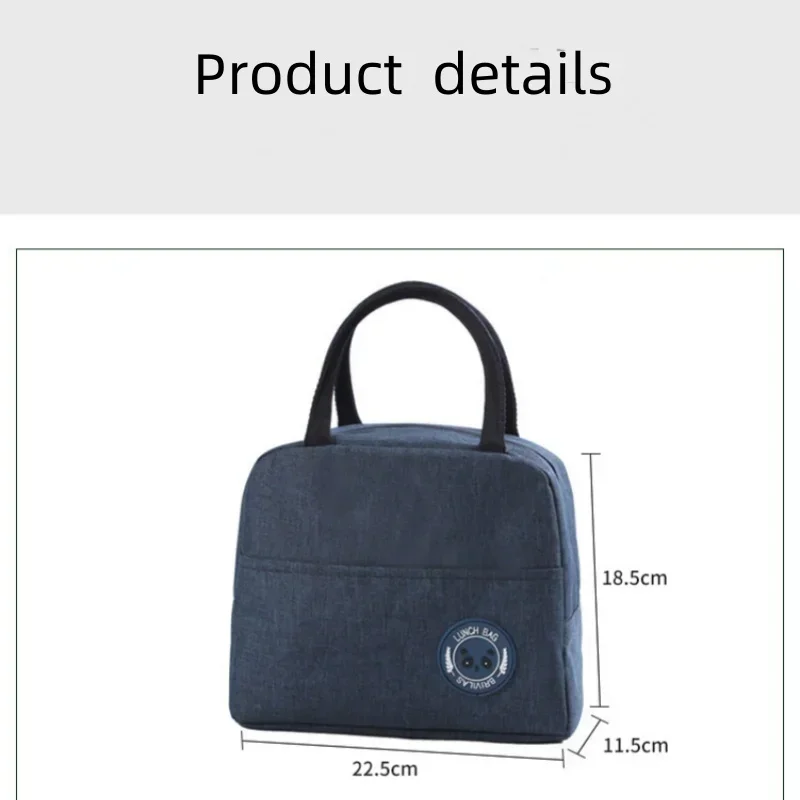 Moda Nowa izolacja folii aluminiowej jonowej Torby na lunch Opakowanie do przechowywania lodu Przenośna wodoodporna torba na piknik dla studentów