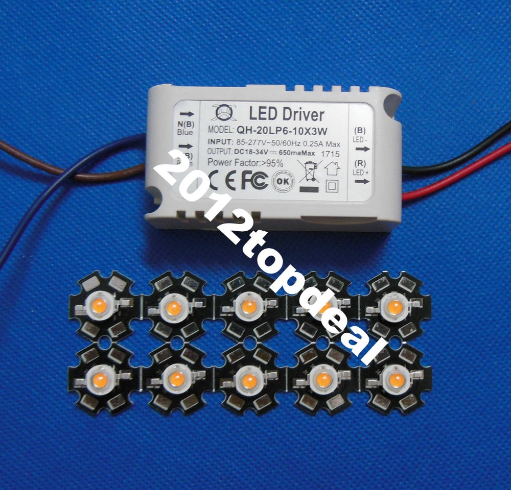 3W full spectrum 400nm~840nm led grow lights with 6-10x3W led driver for plant