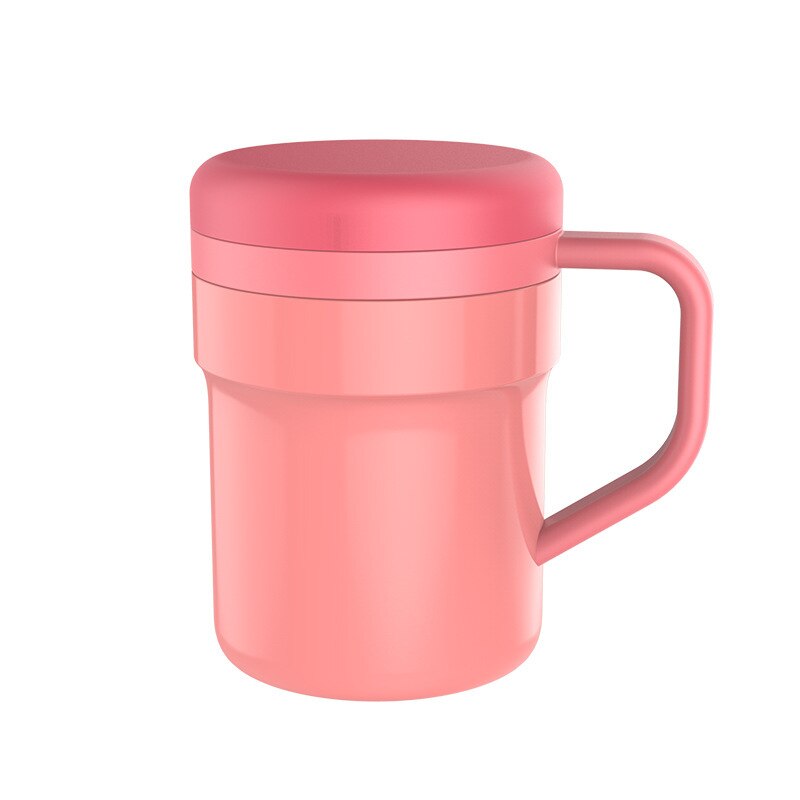 Automatic Self Stirring Mug Stainless Steel Thermal Cup Magnetic Heating Mug Coffee Milk Mixing Cup No Battery Required: Pink