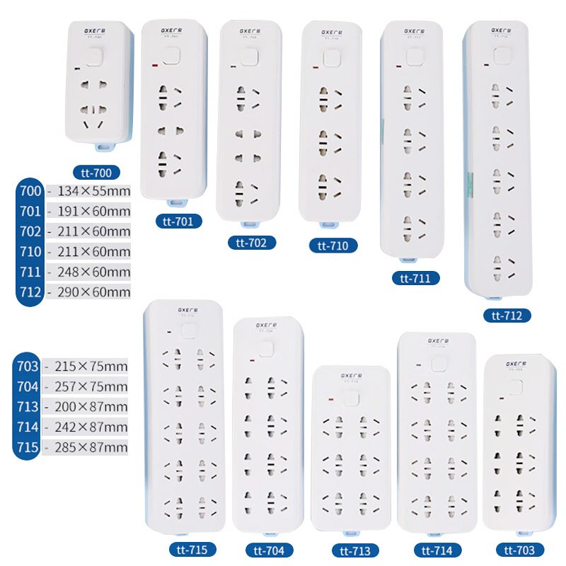 China 5-Hole Extension Plug-In Bedrading Tow Board 10A Plug Jack Bureau Board Poreuze Pure koper Patch Panel