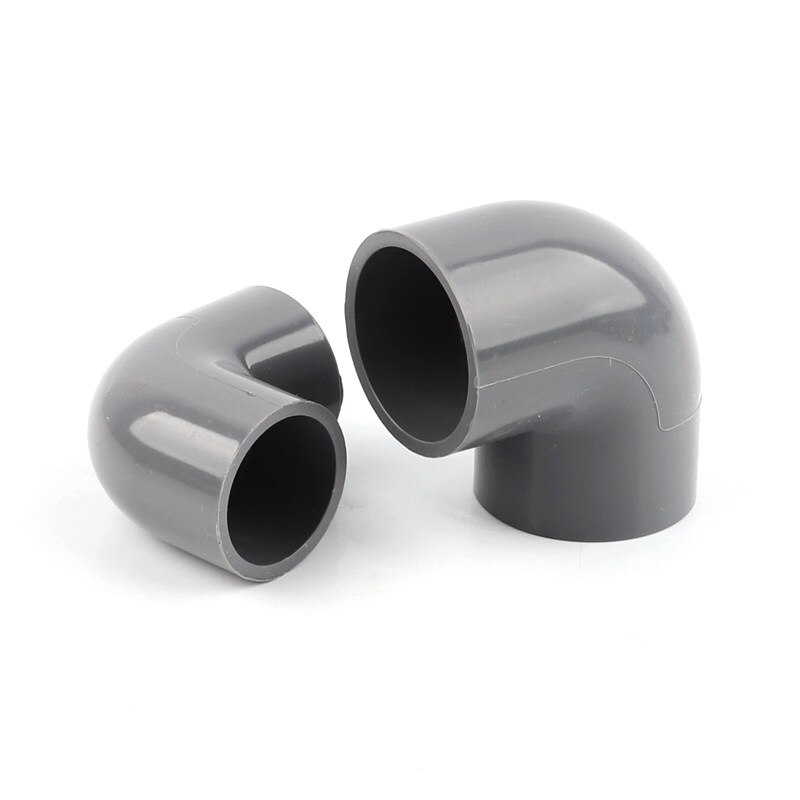 Grey 2pcs 20~90mm PVC Elbow Connector Aquarium Tank Household Tap Adapter Garden Water Connectors Irrigation Water Fittings