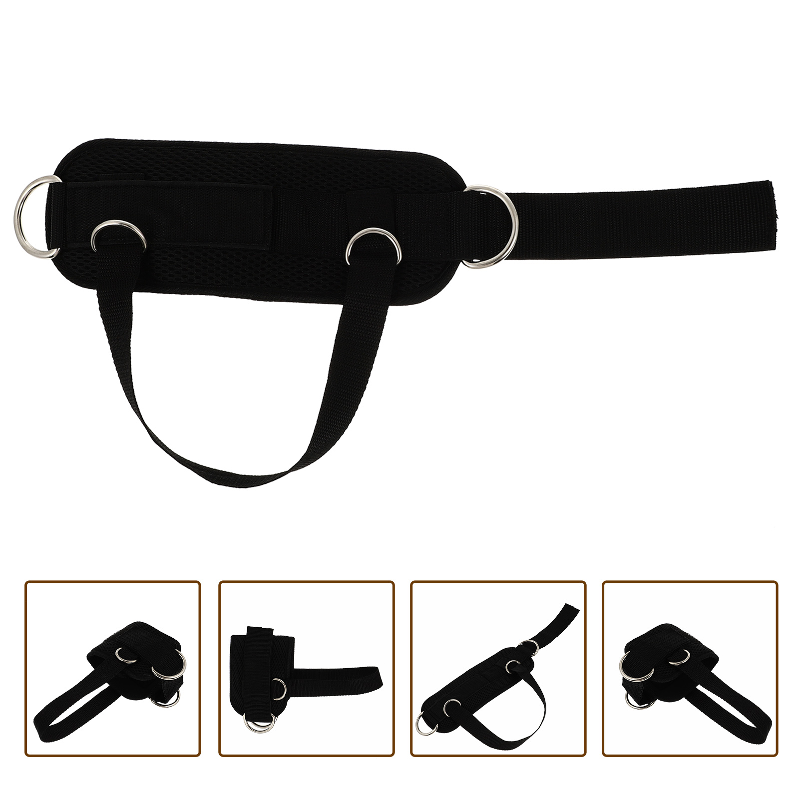 Band Enkelbandjes Enkel Gesp Enkelband Voor Kabel Machine Fitness Enkelband Voor Fitness Oefening Mannen: Black
