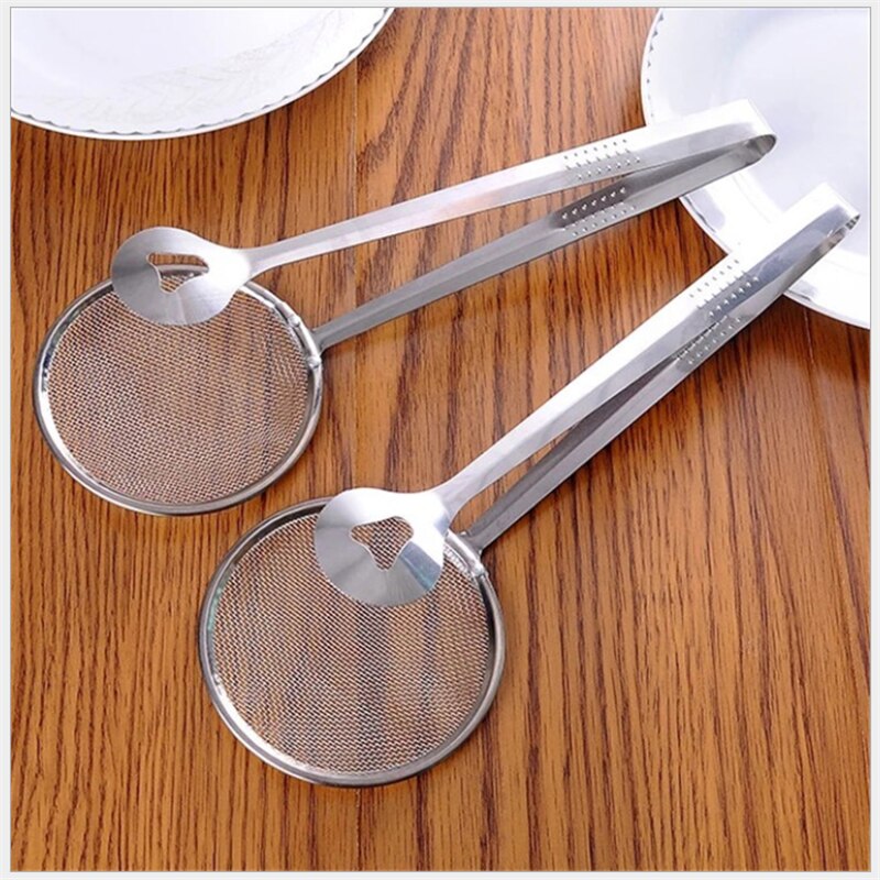 1pc rustfrit stål stegt mad dørslag klip filter filter stegt mad mappe køkken gadgets køkken tilbehør cocina.