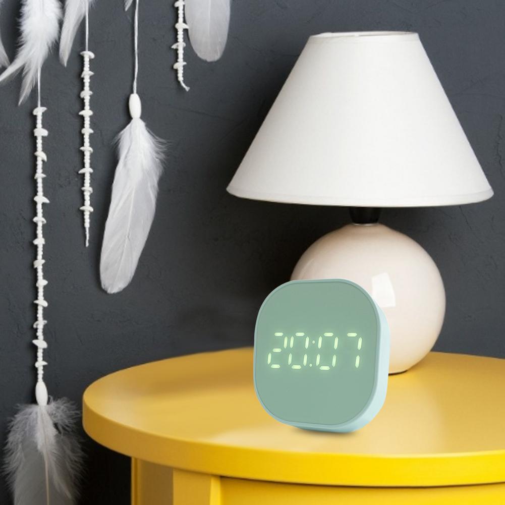 Réveil numérique mural lumineux, horloge électronique avec affichage de la température, pour la décoration de la chambre à coucher et du salon