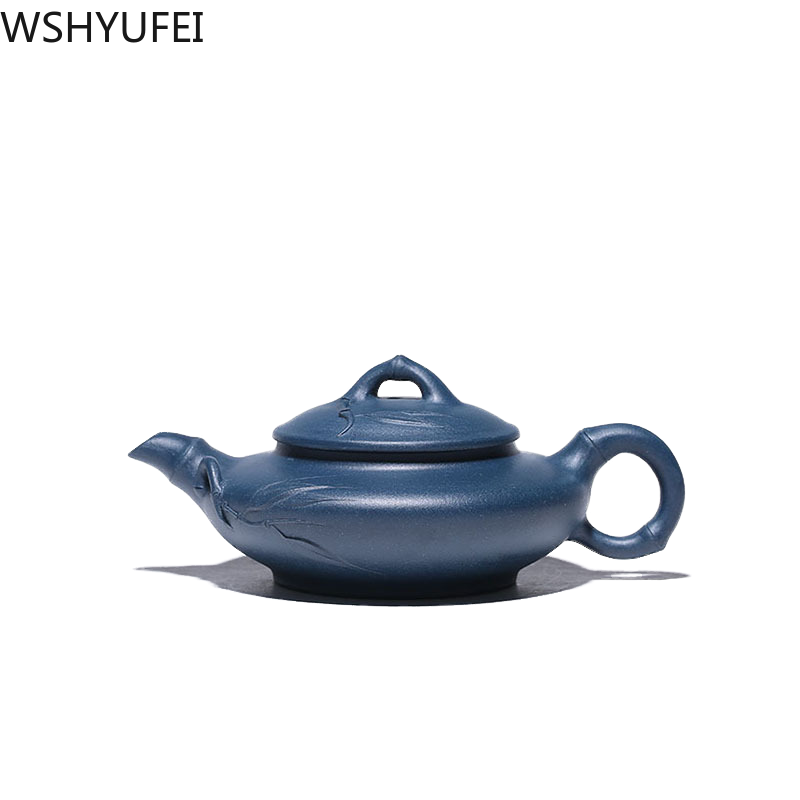 WSHYUFEI Yixing teekanne echte alle der ursprüngliche handgefertigt grün schlamm lila Tonne Teekanne Chinesischen Tee zeremonie 240ml