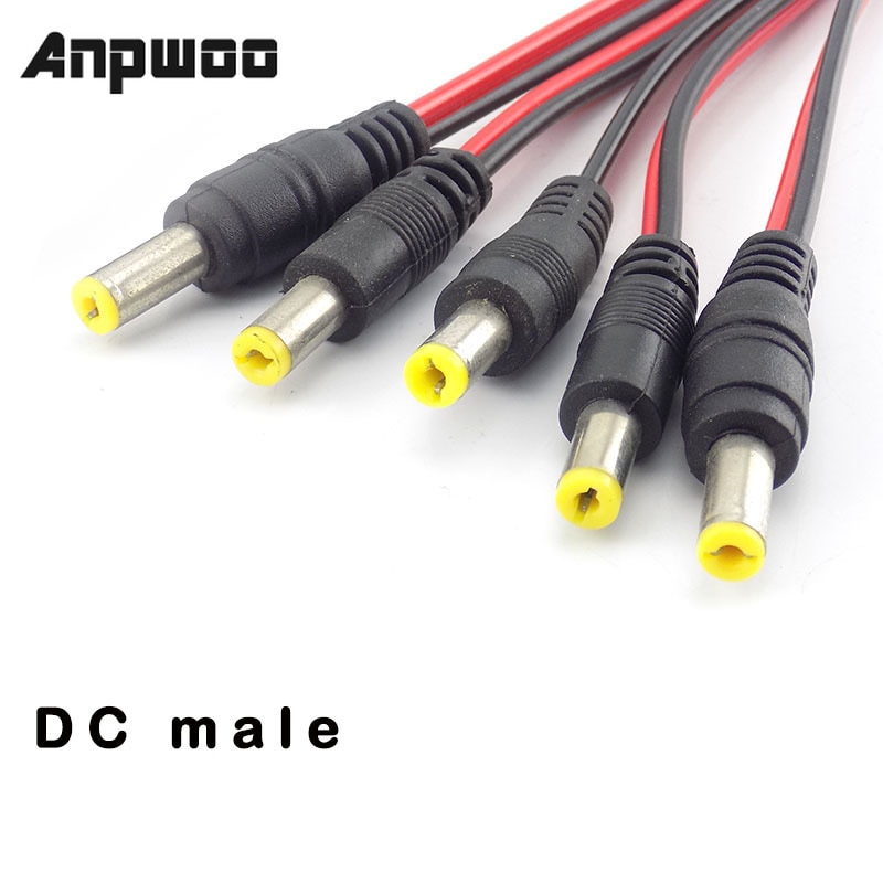 12V Dc Extension Connectors Man Vrouw Jack Kabel Adapter Plug Power Supply 5.5X2.1Mm Led Strip Licht cctv Camera 26Cm Lengte