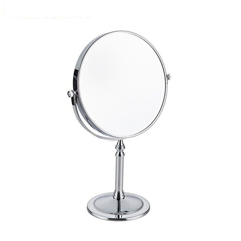 LIUYUE-miroir de maquillage , noir/Chrome en laiton, Style, 8 pouces, miroir de vanité, loupe de salle de bains rotative à 360 °: chrome