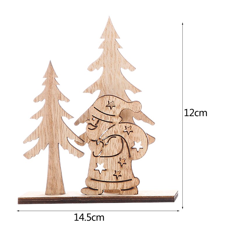 Gelukkig jaar doe-het-zelf knutselwerkje houten eland ornamenten kinderkerstversiering voor thuis kerstboom houten ornament: Zy395-b01